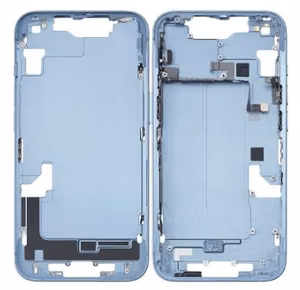 Vidurinis korpusas iPhone 14 mėlynas su šoniniais mygtukais originalus (naudotas Grade A)