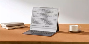 Onyx Boox Note Max / Tab X C magnetinis dėklas su klaviatūra, rudas