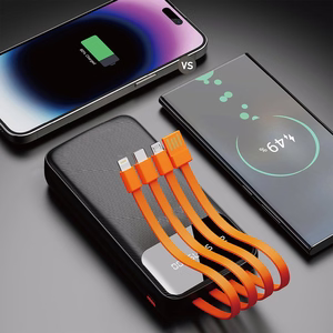 Dudao K6Pro universal powerbank 10000mAh with USB cable, USB Type C, Lightning black (K6Pro-black)