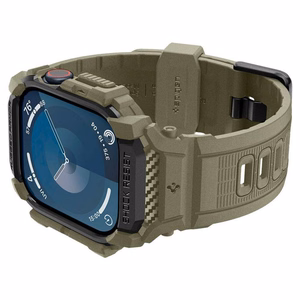 Spigen Rugged Armor „Pro“ dirželis Apple Watch 10 (46MM) - žalias