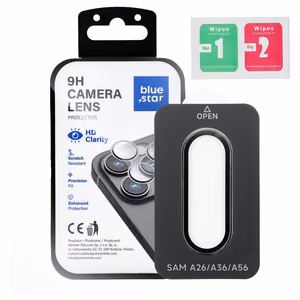 Kameros objektyvo apsauga BLUE STAR Easy Install SAMSUNG A56 juoda