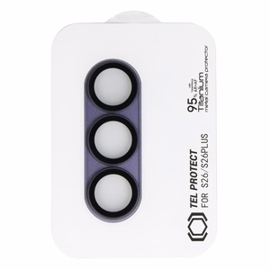 Tempered glass Tel Protect 95% AR+AF Full Metal Camera Protector on camera for Samsung Galaxy S26/S26 Plus violet (camera island)