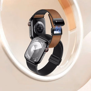 FORCELL F-DESIGN FA21 ekologiškos odos dirželis APPLE laikrodžiui 38 / 40 / 41 mm rudas