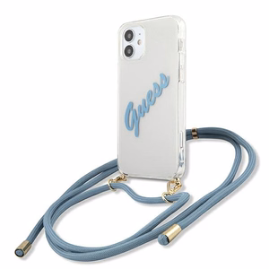 Guess GUHCP12SCRTVSBL iPhone 12 mini 5.4" синий/синий жёсткий чехол Script Vintage