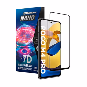 Гибридное защитное стекло Crong 7D Nano Flexible Glass 9H на весь экран для Xiaomi POCO M4 Pro 5G