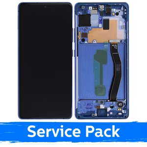 LCD Display Compatible With Samsung G770 S10 Lite With Frame / Prism Blue / (Service Pack)