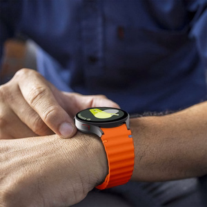 Tech-Protect Silicone Sport Strap for Samsung Galaxy Watch 4 / 5 / 5 Pro / 6 / 7 / FE - Orange