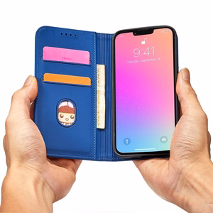 Magnet Card Case для Samsung Galaxy S23 Ultra флип-чехол кошелёк подставка синий