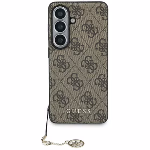 Guess dėklas 4G Classic Logo Charm MagSafe for Samsung Galaxy S26 rudas
