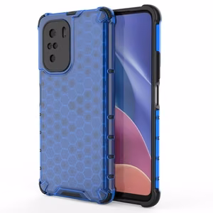Honeycomb Case броневой чехол с TPU бампером для Xiaomi Redmi K40 Pro+ / K40 Pro / K40 / Poco F3 синий