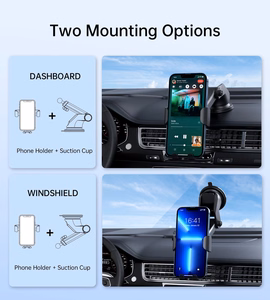 Автомобильное зарядное устройство-держатель Choetech T203-F 15W гравитационный чёрный