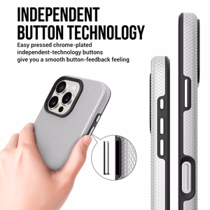 Dėklas Perfectionists Triangle Mag Case Apple iPhone 15 Pro sidabrinis