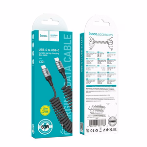 Кабель USB C to C Hoco PD 3A 1,5 m X121 черный