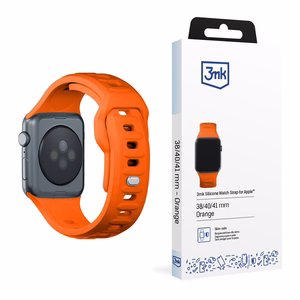 Силиконовый ремешок 3mk для Apple Watch, 38/40/41/42 mm, оранжевый, малый размер