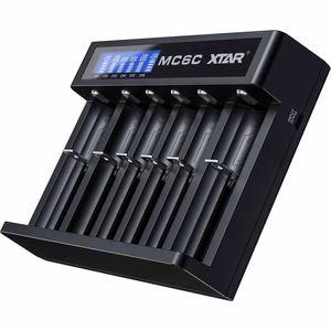 XTAR MC6C cilindrinis ličio jonų akumuliatoriaus įkroviklis