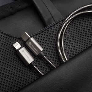 Кабель USB C to USB C Forcell F-Energy QC4.0 PD 5A 100W E-Mark Metal 1 m C239 серебряный