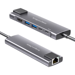 USB-C hub with HDMI, 2 x USB 3.0, 2 x USB-C and RJ45 ports