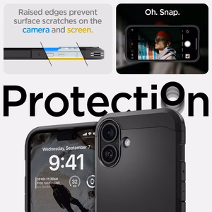Spigen Tough Armor Magnetinis dėklas su stovu iPhone 16 - juodas