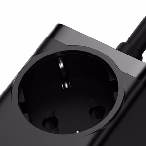 Baseus GaN3 Pro sieninis įkroviklis / maitinimo juosta 2xUSB + 2xUSB-C + AC, 100W (juodas)