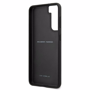 Dėklas telefonui Ferrari FESPEHCS21MBK S21+ G996 juodas/juodas kietasis dėklas On Track perforuotas