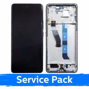 Ekranas skirtas Xiaomi Redmi Note 15 5G su rėmeliu / Mist Purple / (Service Pack)