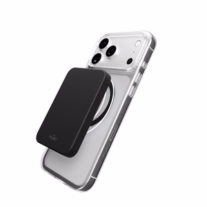 Puro Lite Mag TPU+PC dėklas telefonui suderinamas su MagSafe iPhone 17 Pro Max - skaidrus su juodu žiedu