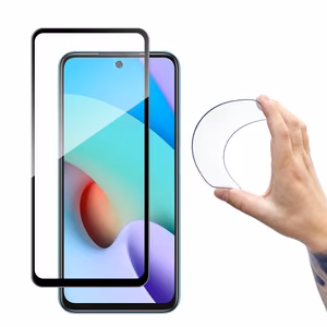 Wozinsky pilno padengimo Flexi Nano stiklo plėvelės grūdintas stiklas su rėmeliu Xiaomi Redmi 10, juodas