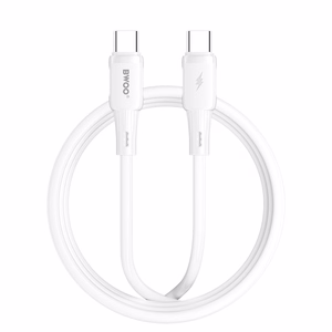 USB kabelis Bwoo (X329CC) "USB-C to USB-C" (65W) 1m baltas