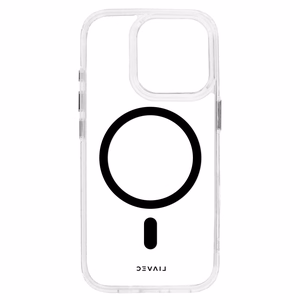 Liavec Blizgus Magnetinis Skaidrus dėklas telefonui Iphone 15 Pro Max juoda