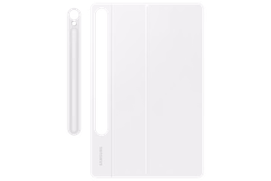 DX725UW Book Cover Keyboard Samsung Galaxy Tab S9/S9 FE/S10 FE/S10 Lite, baltas