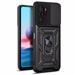 "Defender Slide" dėklas "Xiaomi Redmi Note 10 4G / 10S", juodos spalvos