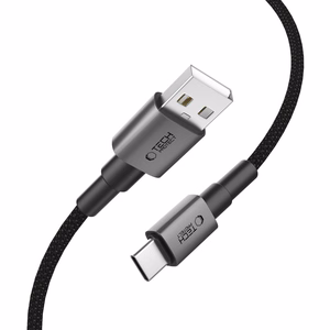 Tech-Protect UltraBoost DNA USB-A / USB-C laidas 15W/3A 200cm - pilkas