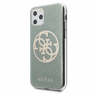 Guess GUHCN65PCUGLKA iPhone 11 Pro Max хаки жёсткий чехол 4G Circle Glitter
