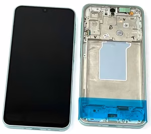 LCD ekranas Samsung A266 A26 5G su jutikliniu ekranu ir rėmeliu mėtų spalvos originalus (serviso paketas)