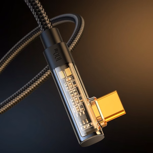 USB кабель Joyroom угловой (S-CC100A6) "USB-C (Type-C) - USB-C (Type-C)" (100W 1.2m) чёрный