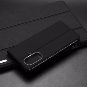 Dux Ducis Skin Pro dėklas Realme 10 Pro+ lankstus dangtelis kortų piniginė stovas - mėlynas