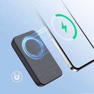 Внешний аккумулятор Joyroom (JR-W020) 10000mAh с беспроводной зарядкой (MagSafe 15W) чёрный