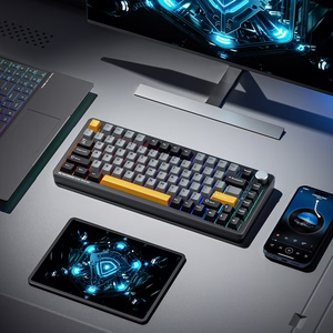 Machenike K600-B82W Belaidė mechaninė žaidimų klaviatūra su apšvietimu GR Silver Switch - juodas