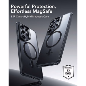 ESR Classic Hybrid MagSafe Чехол для Samsung Galaxy S26 Ultra прозрачно-чёрный