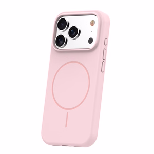 Silicone Thin Mag dėklas iPhone 17 Pro Max 6,9" šviesiai rožinis