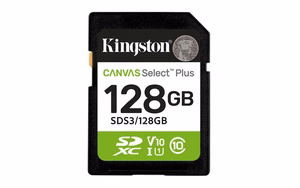 Kingston Technology Canvas Select Plus Gen3 128 GB SD UHS-I Klasės 10