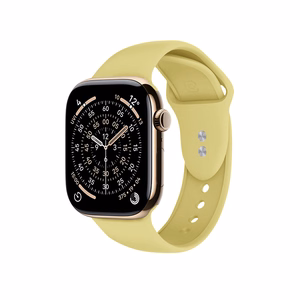 Crong Liquid dirželis, skirtas Apple Watch 38 / 40 / 41 / 42 mm, šiaudų geltonas