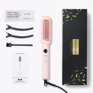 Wavytalk Sleek Sweep plaukų tiesinimo šepetys, rožinis