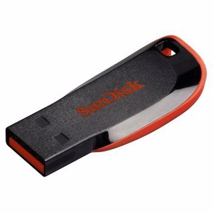 SanDisk Cruzer Blade USB atmintukas 32 GB USB A tipo 2.0 Juoda, Raudona