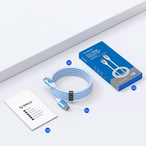 Кабель Orico CDX 100 Вт 5A Power Delivery USB-C — USB-C 1 м — синий