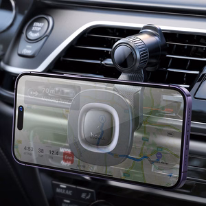 Automobilio telefono laikiklis indukcinis Hoco 15W oro išleidimas HW30 juodas