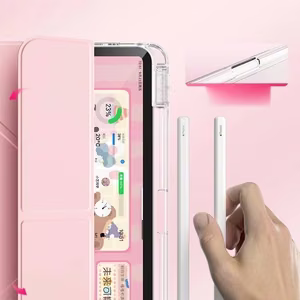 MACHINO TAB dėklas iPad Pro2/3/4 11" 2020/2021/2022 ir iPad Air 4/5 10.9" ir iPad Air 11" (2024) rožinis