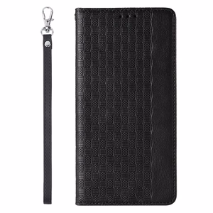 Magnetinis dirželio dėklas iPhone 12 Pro Max piniginė + mini pakabukas juodas