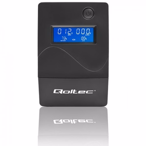 Qoltec Monolith nepertraukiamo maitinimo šaltinis (UPS) dvigubos konversijos (Online) 0.45 kVA 240 W 2 AC lizdai