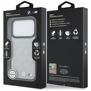 BMW M Shape Logo MagSafe Dėklas for iPhone 17 Pro pilkas